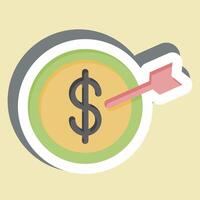 Sticker Saving Goal. related to Savings symbol. design editable vector