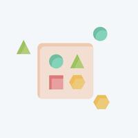 Icon Toy Shape. related to Kindergarten symbol. flat style. design editable vector