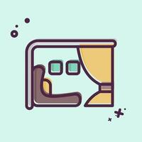 Icon First Class. related to Travel symbol. MBE style. design editable vector