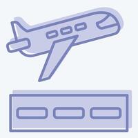 Icon To Take Off. related to Travel symbol. two tone style. design editable vector
