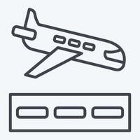 Icon Landing. related to Travel symbol. line style. design editable vector