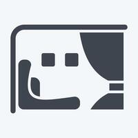 Icon First Class. related to Travel symbol. glyph style. design editable vector