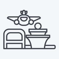 Icon Flight. related to Travel symbol. line style. design editable vector