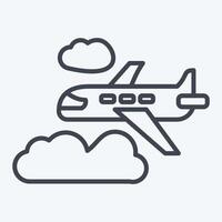 Icon Plane. related to Travel symbol. line style. design editable vector