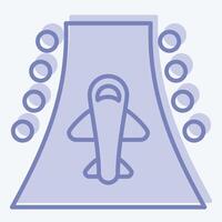 Icon Runway. related to Travel symbol. two tone style. design editable vector