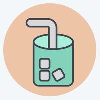 Icon Drink. related to Travel symbol. color mate style. design editable vector