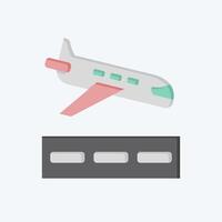 Icon Landing. related to Travel symbol. flat style. design editable vector