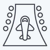 Icon Runway. related to Travel symbol. line style. design editable vector