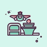 Icon Flight. related to Travel symbol. MBE style. design editable vector
