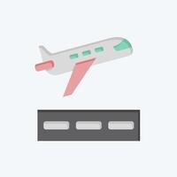 Icon To Take Off. related to Travel symbol. flat style. design editable vector