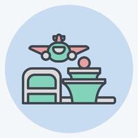 Icon Flight. related to Travel symbol. color mate style. design editable vector