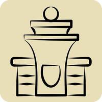 Icon Control Tower. related to Travel symbol. hand drawn style. design editable vector