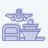Icon Flight. related to Travel symbol. two tone style. design editable vector