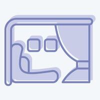 Icon First Class. related to Travel symbol. two tone style. design editable vector