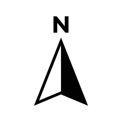 compass north icon logo design template