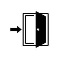 exit door icon design template vector