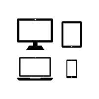 set collection device icon laptop, pc, computer, phone design template vector
