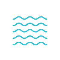 Ocean vawes icon. Isolated on white background. Blue icon set. vector