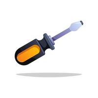 Screwdriver isolated on white background. vector