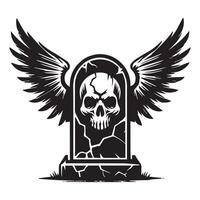 Tombstone in a Haunted Graveyard vector