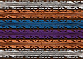 A geometric pattern with shadows, multi-colored lines, brown background. vector