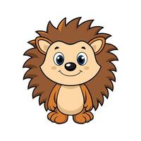 A Cheerful Cartoon Hedgehog vector