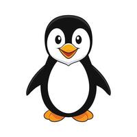 Adorable Cartoon Penguin Illustration with Happy Expression vector
