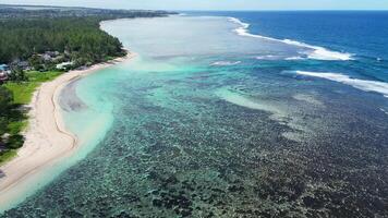Above view of Riambel Beach in Port Louis Mauritius Island Mauritius. Scenery Scenery. video