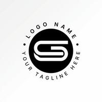 Logo design graphic concept creative premium stock image graphic initial CG SG CC font flip circle negative space monogram typography branding vector