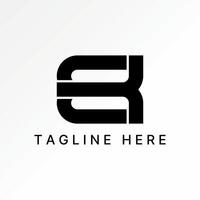 Logo design graphic concept creative premium stock image graphic initial ET CT EB font line cutting sport stripe monogram typography branding vector