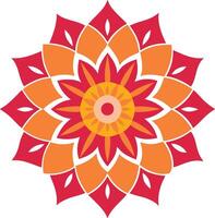 Mandala with Dotted Patterns and Borders vector