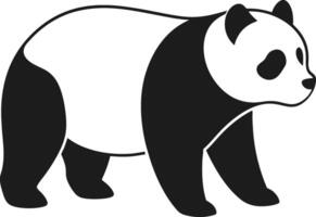 Panda Silhouette with Simple and Smooth Design vector