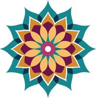 Circular Mandala with Intricate Patterns vector