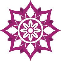 Mandala with Abstract Shapes and Curves vector