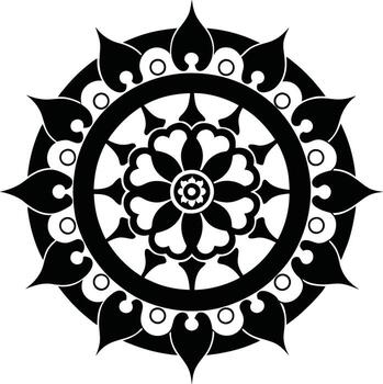 mandala con concéntrico flor patrones vector