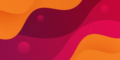 Modern colorful purple and orange geometric business banner design. Creative banner design with wave shapes for template. Simple horizontal banner. vector