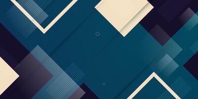 Modern abstract square blue, and white shapes overlap on green geometric background. Cool pattern with simple style background. vector