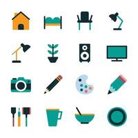 Various Home Set of icons Objects vector
