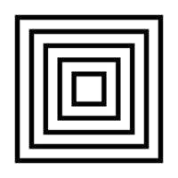 Concentric Black Squares on White Background vector