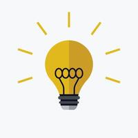 Glowing Lightbulb Idea Illustration vector