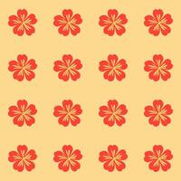 Red and Yellow Floral Pattern vector