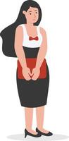 Young Waiter with Red Clipboard Menu vector