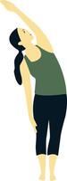 Woman Doing Yoga Curve Right Gesture vector