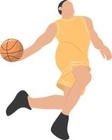 Young Man Play Basketball vector