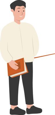 Men Teacher with Standing Pose