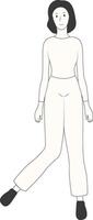 Adult People with Standing Pose vector
