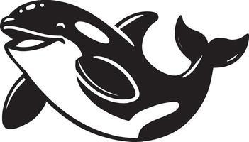 Mesmerizing orca shape illustration on a pure white background vector
