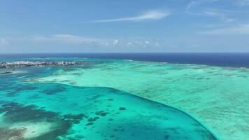 Aerial View of Underwater Dune in San Andres Caribbean Island Colombia. video