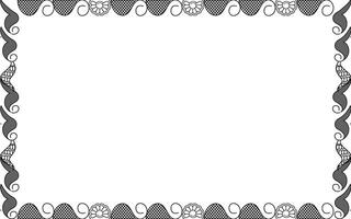 A black and white frame with a decorative border vector