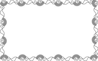 A black and white square frame with a decorative design vector